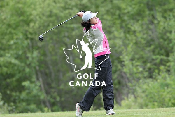 Sarah playing competitive golf
